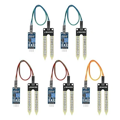 Image de iHaospace 5Pcs Soil Hygrometer Humidity Detection Module Kit pour Arduino Raspberry Pi nt Jump Automatic Watering System