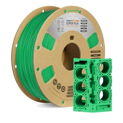 Image de OVERTURE Super PLA+ Filament 1,75 mm, Toughness Enhanced PLA Plus, Bobine 1 kg (2,2 lbs), Précision Dimensionnelle +/ 0,02 pour Imprimante 3D (Green)