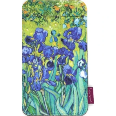 Image de Bertoni Étui de protection en feutre compatible avec iPhone 14/14 Pro/13/13 Pro/12 Pro/12/11/X/XR/XS, Galaxy S23/S22/S21/S20/S10/S9/S8/A40, P30, P20 Motif fleurs (Iris)