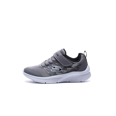 Image de Skechers Garçon Microspec Texlor Basket, Bordure Textile Noire Grise, 36 EU
