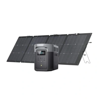 Image de Générateur solaire EcoFlow DELTA 2 Max 2048 Wh Batterie LFP de secours avec Portable panneau 220W, Seuls Quelques Petits défauts dans l&#039;emballage, Le Produit n&#039;a Pas été utilisé(Reconditionné)