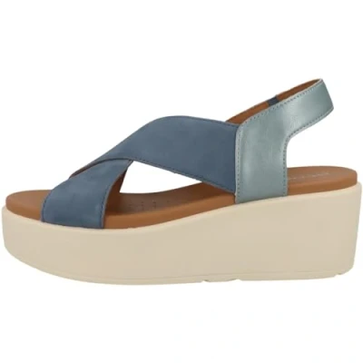 Image de Geox D XAND 2.2S Sandales compensées, Femme, Taille: 38, Avio Cuir / matière synthétique