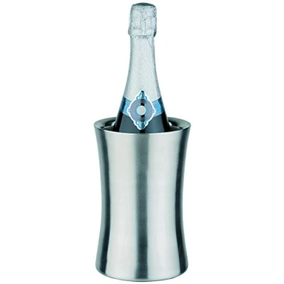 Image de refroidisseur de bouteilles APS en acier inoxydable à double paroi, satiné, pour 0,7 1,5 litre dimensions : 12,5 x cm, hauteur 19 cm