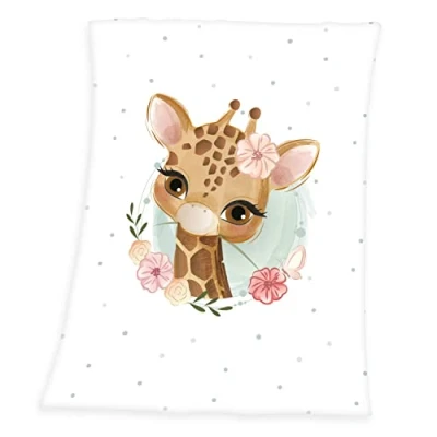 Image de Herding Couverture Microfibre Moelleuse Girafe, 75x100 cm, 100% Polyester