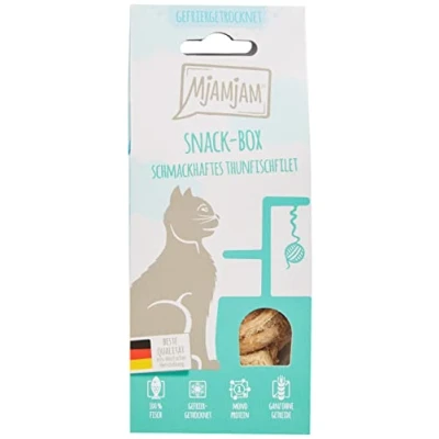 Image de MjAMjAM Snack Premium pour Chat Box Savoureux Filet de Thon, Pack 1 (1 x 35 g), Naturel sans Aucun Conservateur synthèse