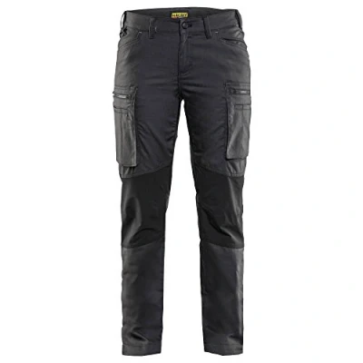 Image de Blaklader 71591845 PANTALON DE SERVICE POUR DAMES EN STRETCH, Gris foncé/ Noir, taille C38