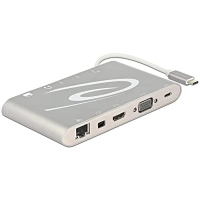 Image de DeLOCK 87298 station d&#039;accueil USB 3.2 Gen 1 (3.1 1) Type C Argent Neuf