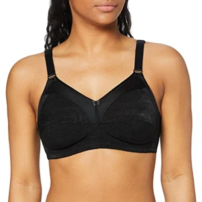 Image de SASSA Soft bh Jacquard Soutien gorge de tous les jours Emboîtant uni Femme Noir (Schwarz 00500) FR: 100B (Taille fabricant: 85B)