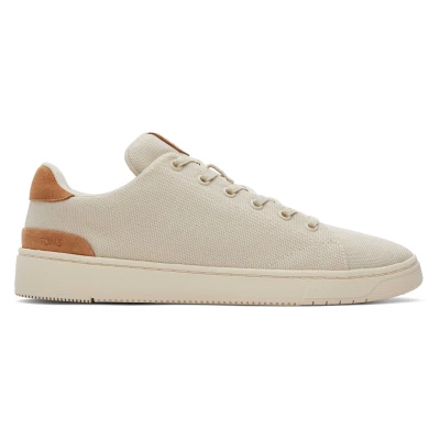 Image de TOMS Homme TRVL Lite 2.0 Low Basket, Fog/Tan Recycled Cotton Canvas/Suede, 42.5 EU
