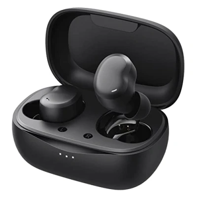 Image de Lakukom Écouteurs intra auriculaires Bluetooth, lecture 35 h, charge sans fil et USB C, protection IPX8, écouteurs fil, réduction du bruit, Bluetooth
