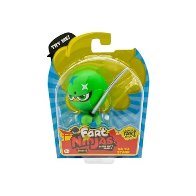 Image de FaRt NinjAS by Funrise 70703 NA YU Stank Cheek Burner Série 8 Figurines à Collectionner, 10 Sons de Pets hilarants et réalistes, Vert