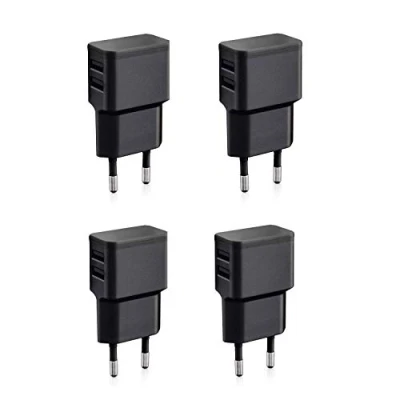 Image de Wicked Chili 4X Double Chargeur USB 12W / 2400mA Pro Series Alimentation Universelle adaptée pour téléphone Portable, Batterie Externe et Enceinte Bluetooth (90, Sortie USB) Noir