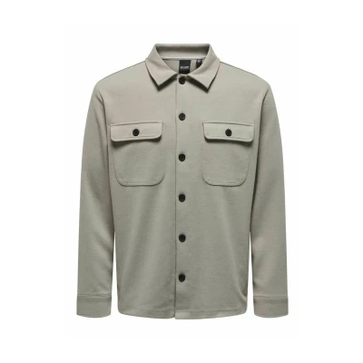 Image de ONLY &amp; SONS Homme Onsnewkodyl Overshirt Sweat Noos Chemise Décontractée, Kaki Vintage Motif : Mélangé, XL EU