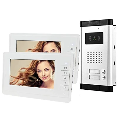 Image de HFeng 7 &#039;&#039; LCD color con cable Video portero puerta sistema 700TVL Night Vision Camera timbre múltiples 2 apartamentos/Home