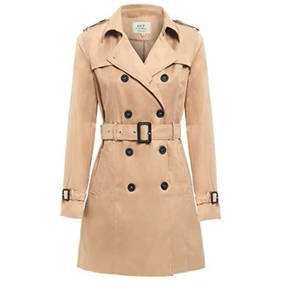 Image de SS7 Femmes Trench Coat Mac Veste Taille 8 10 12 14 16 Beige Saumon Bleu Beige, 38