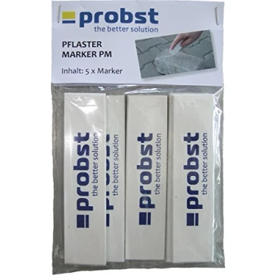 Image de Probst Lot de 5 marqueurs à craie incassable avec fibre verre intégrée pour surfaces sèches et humides.