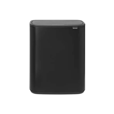 Image de Brabantia 221484 Poubelle Bo Touch Bin, Matt Black, 2 x 30 L