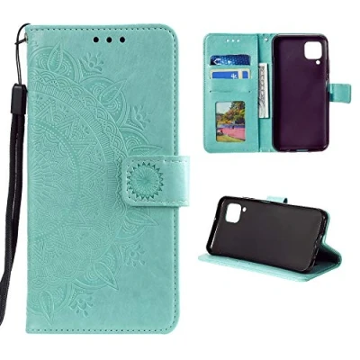 Image de CoverKingz Housse téléphone Portable pour Samsung Galaxy A12 / M12 étui avec Compartiment Carte Cover Protection à Rabat Motif Mandala Vert