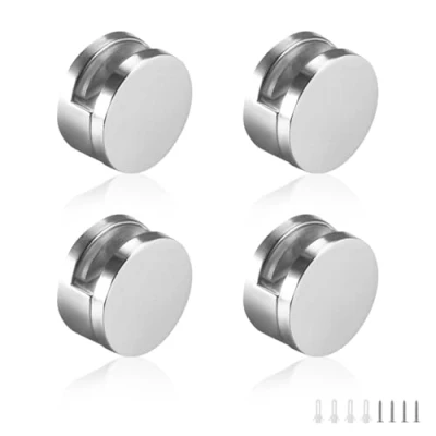 Image de WJUAN 4 Pcs Pince dn Verre Clips De Miroir Salle Bains En Alliage Zinc Clip Support Support, Convient pour Bains, Salon, Lieux Publics etc