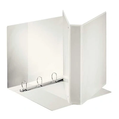 Image de Esselte 55293 Classeur à anneaux personnalisable A4 Maxi Capacité de 280 feuilles Carton recouvert polypropylène 4 Blanc