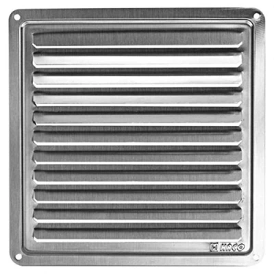 Image de Grille d&#039;aération en acier inoxydable 155 x mm à lamelles