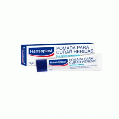 Image de Hansaplast pommade pour guérir les blessures, crème cicatrice sans parfum, à blessures et peau endommagée qui réduit le risque de cicatrices, 1 x 20 g