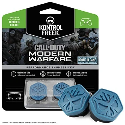 Image de KontrolFreek Call of Duty Modern Warfare Joysticks Performance pour Manette Xbox One et Series X 2 Mid Rise, Convex Blue/Black