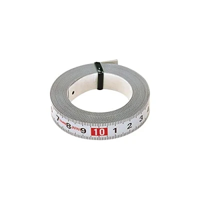 Image de Tajima Mètre ruban (longueur 3 m, largeur 13 mm, avec échelle rétrograde, à mesurer dos autocollant) PIT30R