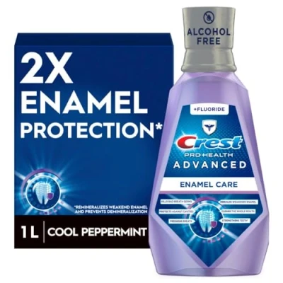 Image de Crest Pro Health Advanced with Extra Deep Clean Mouthwash, Mint, 33.8 Fluid Ounce by