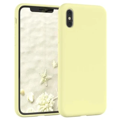 Image de EAZY CASE Coque de protection fine en silicone qualité supérieure compatible Avec iPhone X/XS l&#039;appareil photo et doublure intérieure