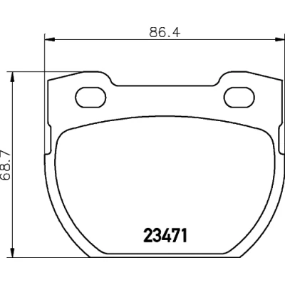 Image de HELLA 8DB 355 019 231 Jeu de plaquettes frein non préparé pour indicateur d&#039;usure LAND ROVER: Defender SUV, SUV Cabriolet