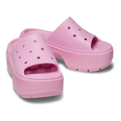 Image de Crocs Stomp Slide Unisex Mules à talons, Taille: 39 40, Pink Matière synthétique
