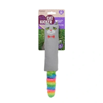 Image de Rosewood Moody Moggy Rainbow Cat Kicker Jouet interactif coloré à l&#039;herbe Chat pour Faire des Coups de Pied et Exercices ludiques