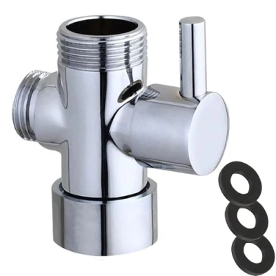 Image de Hayaww Vanne D&#039;Inversion Inverseur De DéRivation à Trois Voies Pour Toilettes Salle Bain Cuisine Pomme Douche Main Et Douchette Fixe,Pièce Rechange Système Universel