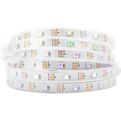Image de BTF LIGHTING WS2812B IC RGB 5050SMD Or Pur Bande LED Adressable Individuelle 5M 150LED 30LED/m Noir FPCB Flexible Full Color IP67 DC5V pour Projet DIY Chasing (Pas d&#039;Adaptateur ou de Contrôleur)