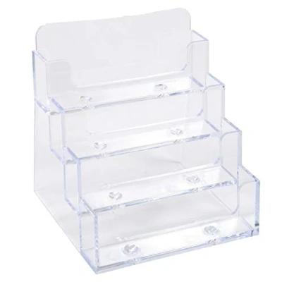 Image de Exacompta Réf. 71158D 1 distributeur de cartes visite, pour 200 visite format largeur 9,5 x haut.10 cm maxi, avec 4 compartiments Dimensions : 10,2 10,9 10,7 Transparent