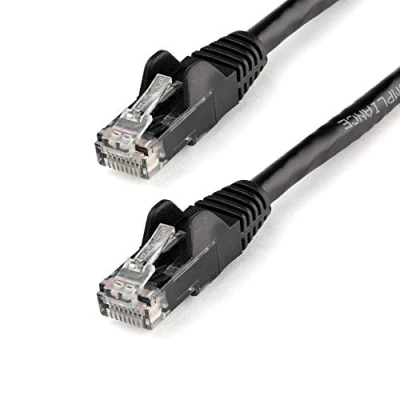 Image de Startech câble réseau cat6 gigabit utp sans crochet 10 m cordon ethernet rj45 anti accroc patch mâle / noir