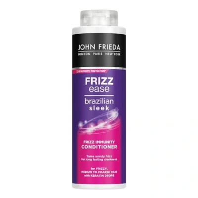 Image de John Frieda Frizz Ease après shampoing lissant brésilien Sleek Immunity 500 ml, riche pour cheveux crépus et épais