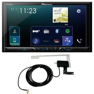Image de Pioneer SPH DA230DABAN avec antenne Dab, 6,8&quot; 2DIN récepteur multimédia Apple CarPlay, Android Auto, Dab+ et Bluetooth, Noir