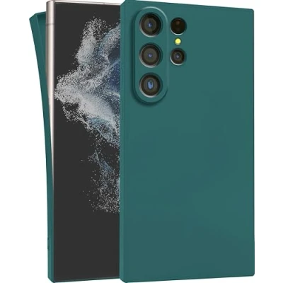 Image de MyGadget Coque pour Samsung Galaxy S24 Ultra Case Silicone Souple &amp; Soft Cover TPU Protection Extra Fine Légère Étui Coloré Anti Choc et Rayures Vert Olive