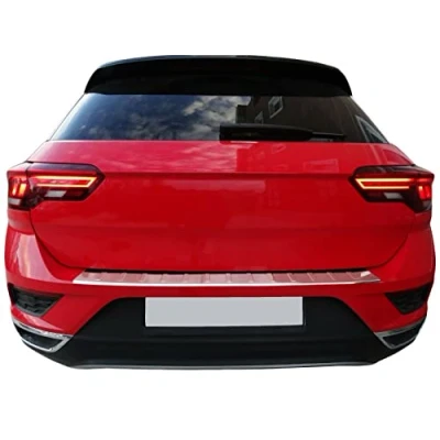 Image de Recambo Protection de seuil Chargement en Acier Inoxydable chromé Compatible avec VW T ROC (A11) à partir 2017 Rebord Qualité supérieure