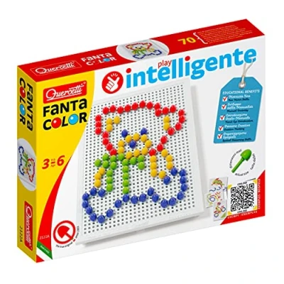 Image de Quercetti 2122 FantaColor Basic D.10, Loisir Créatif Jeu de Mosaïque