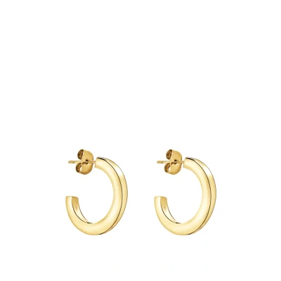 Image de Liebeskind Boucles d&#039;oreilles créoles Berlin LJ 1651 E 20 en Acier inoxydable doré IP, 2 cm, inoxydable, Pas de gemme