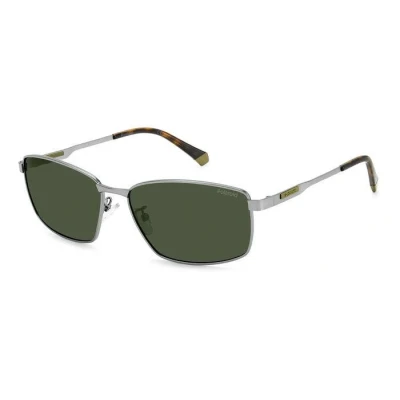 Image de Lunettes De Soleil Polaroid Pld 2137/g/s/x Col. R81/uc Hommes Carré Argent Mat