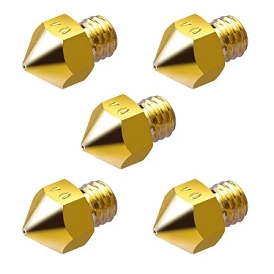Image de Gicleur d’extrudeuse 3D de 0,4 mm en laiton pour imprimante MK8 Makerbot Reprap SIENOC, 5 Pack,