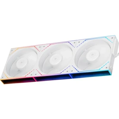 Image de Thermalright TL M12QW ventilateur de boîtier ARGB 120 mm, chaîne en marguerite, 1500 tr/min, d&#039;ordinateur silencieux avec miroirs infinis des deux côtés (blanc)