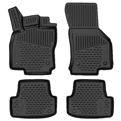 Image de WALSER XTR 75194 Ensemble de tapis sol Caoutchouc avant et arrière noir Sur mesure AUDI: A3 Berline