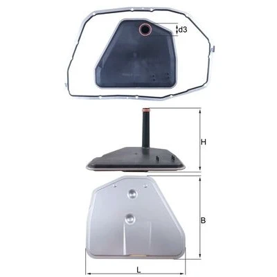 Image de MAHLE ORIGINAL HX 164D1 Filtre Boite Automatique avec joint d&#039;étanchéite AUDI: A6 C6 Berline, A8 D3, Allroad