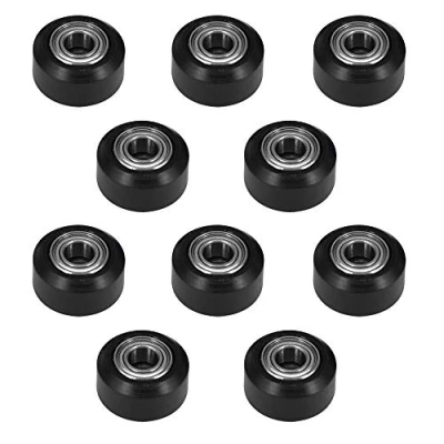 Image de Befenybay Lot de 10 petites poulies POM en forme V alésage 5 mm avec double roulement pour imprimantes 3D et machines CNC