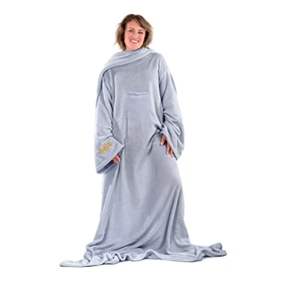Image de Snug Rug Couverture ample élégante avec manches et poche, 260 g/m², super douce confortable en polaire corail, taille adulte